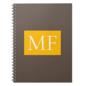 Attraktives Monogramm Modernes Minimalistisch Notizblock (Vorderseite)