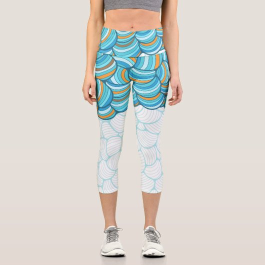 Attraktives niedliches abstraktes Muster l Übung b Capri Leggings (Vorderseite)