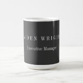 Attraktives Schwarzes Klassisches Minimalistisch Kaffeetasse (Mittel)