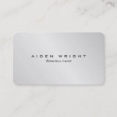 Attraktives Silver Gray Stilvoll Moderne Minimalis Visitenkarte (Vorderseite)