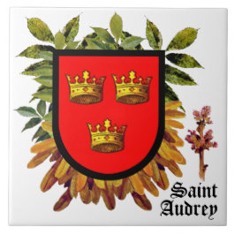 Attribute Arms of St Audrey (Etheldreda) on Ash - Fliese
