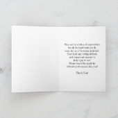 Attribute des Arztes/weißer Text Dankeskarte (Innenseite)