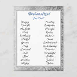 Attribute Gottes von A bis Z Begleitkarte