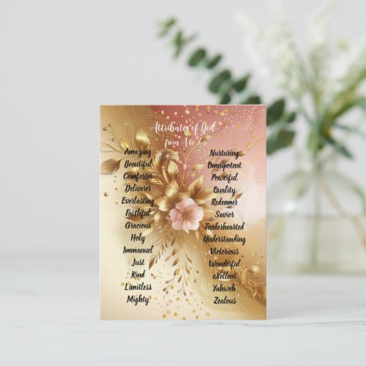 Attribute Gottes von A bis Z Ombre Enclosure Card Begleitkarte (Stehend Vorderseite)