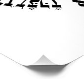 Attribute göttlicher Gnade hebräisches jüdisches G Poster (Ecke)