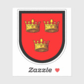 Attributed Arms of St. Etheldreda (Audrey) - 1 Up Aufkleber (Blatt)