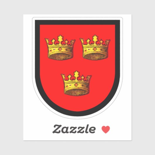 Attributed Arms of St. Etheldreda (Audrey) - 1 Up Aufkleber (Blatt)