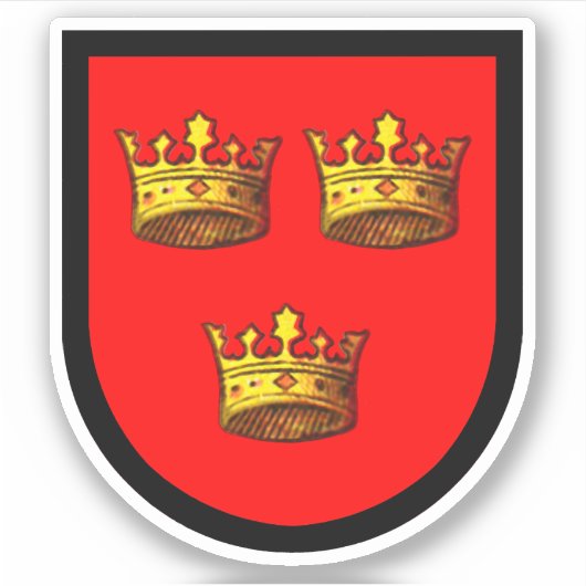 Attributed Arms of St. Etheldreda (Audrey) - 1 Up Aufkleber (Vorderseite)