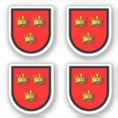 Attributed Arms of St. Etheldreda (Audrey) - 4-Up Aufkleber (Vorderseite)