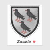 Attributes Arms of St. Thomas Becket - 1Up Silver Aufkleber (Blatt)