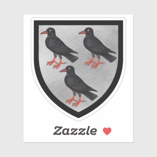 Attributes Arms of St. Thomas Becket - 1Up Silver Aufkleber (Blatt)