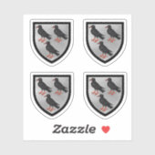 Attributes Arms of St. Thomas Becket - 4Up Silver Aufkleber (Blatt)