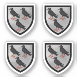 Attributes Arms of St. Thomas Becket - 4Up Silver Aufkleber