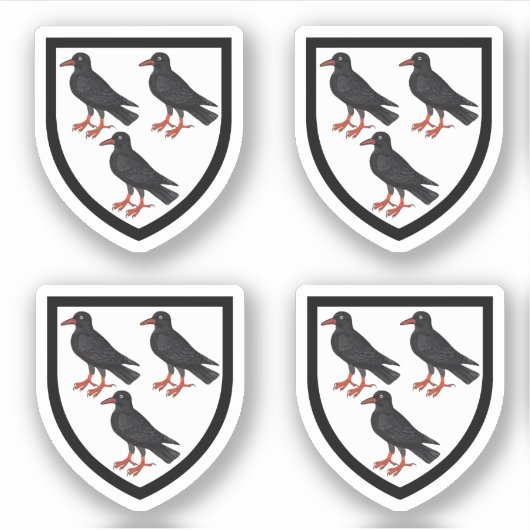 Attributes Arms of St. Thomas Becket - 4Up White Aufkleber (Vorderseite)