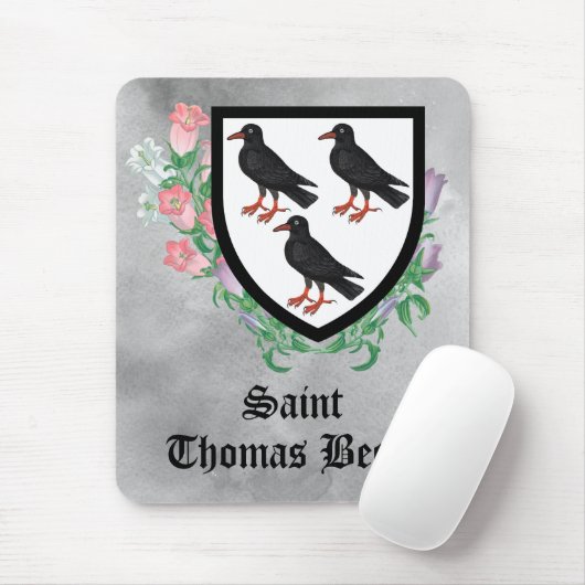 Attributes Arms of St. Thomas Becket Mousepad (Mit Mouse)
