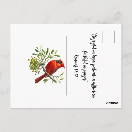 Attributes of God Christmas Birds and Branches Postkarte (Rückseite)