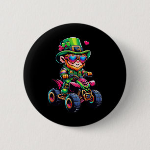 Atv 4 Wheeler Leprechaun Kinder Herren Damen St. P Button