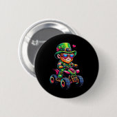 Atv 4 Wheeler Leprechaun Kinder Mens Womens St Pat Button (Vorne & Hinten)