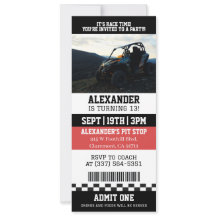 ATV 4 Wheeler Quad Ticket Geburtstagsfeier