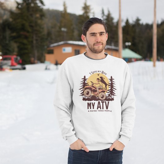 ATV Adventure Dog Papa und Mutter abseits der Fahr Sweatshirt