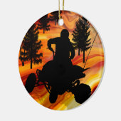 ATV auf der Straße von der Hölle Keramikornament (Links)