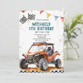 ATV Birthday party Invitation Einladung (Stehend Vorderseite)