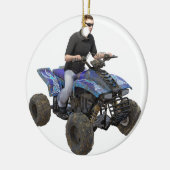ATV blauer Schlamm-Reiter Keramikornament (Links)