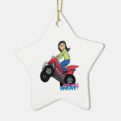 ATV-Fahrer - Mittel Keramik Ornament (Links)