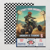 ATV-Geburtstagseinladung Einladung (Vorne/Hinten)