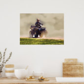 ATV Geländefahrzeug und Staub, Fun Art Poster (Küche)