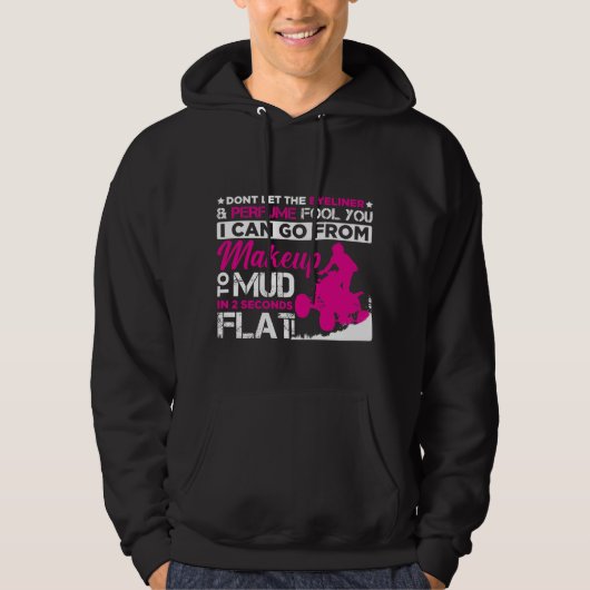 ATV Girl Makeup Offroad-Fahrzeuge Quad Bike Driver Hoodie (Vorderseite)
