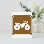 ATV Highway-Zeichen Postkarte (Stehend Vorderseite)