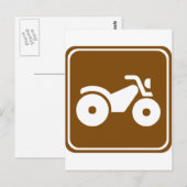 ATV Highway-Zeichen Postkarte (Vorne/Hinten)