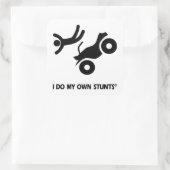 ATV Meine eigenen Stunts Quadratischer Aufkleber (Tasche)