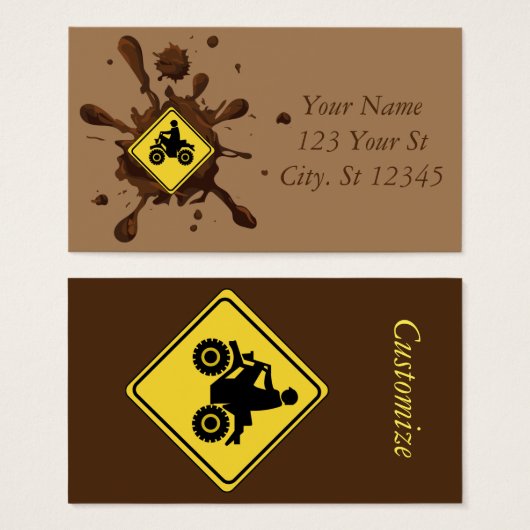 ATV Mudding Sign Thunder_Cove (Vorne & Hinten)