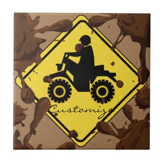ATV Mudding Sign Thunder_Cove Fliese (Vorderseite)
