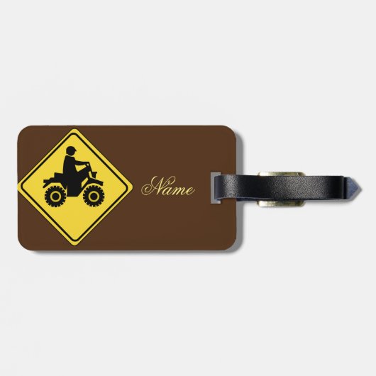 ATV Mudding Sign Thunder_Cove Gepäckanhänger (Rückseite horizontal)