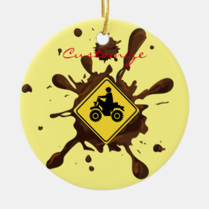 ATV Mudding Sign Thunder_Cove Keramik Ornament