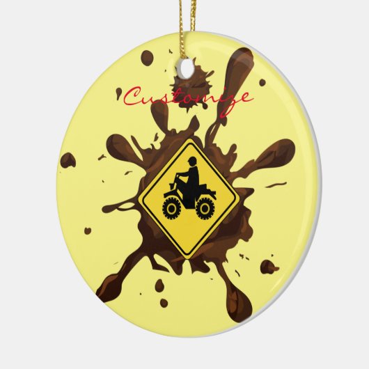 ATV Mudding Sign Thunder_Cove Keramik Ornament (Links)