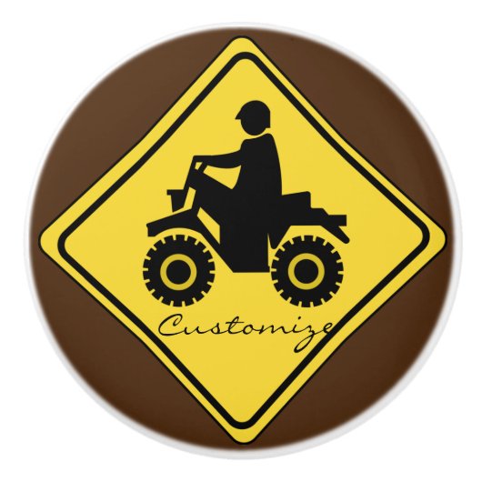 ATV Mudding Sign Thunder_Cove Keramikknauf (Vorderseite)