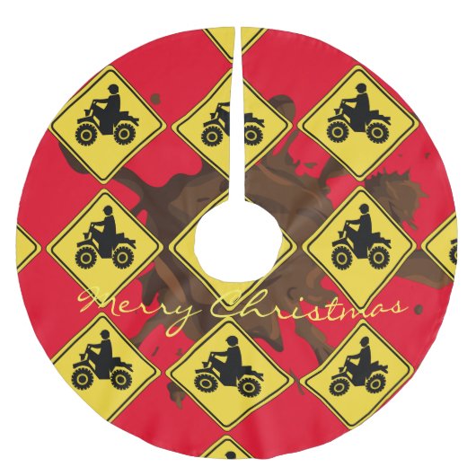ATV Mudding Sign Thunder_Cove Polyester Weihnachtsbaumdecke (Vorderseite)