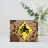 ATV Mudding Sign Thunder_Cove Postkarte (Stehend Vorderseite)
