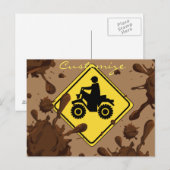 ATV Mudding Sign Thunder_Cove Postkarte (Vorne/Hinten)