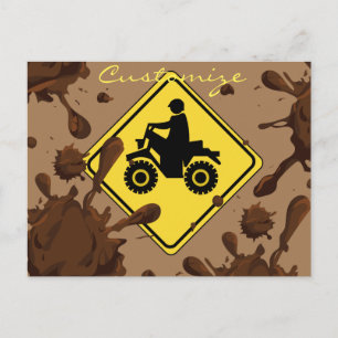 ATV Mudding Sign Thunder_Cove Postkarte
