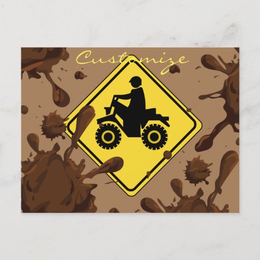 ATV Mudding Sign Thunder_Cove Postkarte (Vorderseite)
