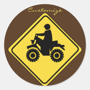 ATV Mudding Sign Thunder_Cove Runder Aufkleber