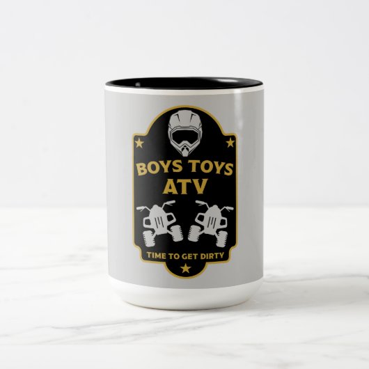 Atv Quad Abenteuer Zweifarbige Tasse (Mittel)