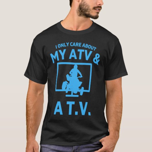 ATV Quad Bike Off Road Television TV Watcher Mens  T-Shirt (Vorderseite)