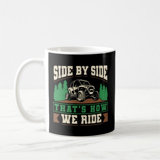 ATV Quad Biker Vier-Rad Seite an Seite, das ist HO Kaffeetasse (Links)