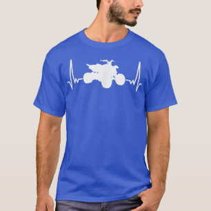 ATV Rider Four WheelOff Road Biker Heartbeat Qu T-Shirt